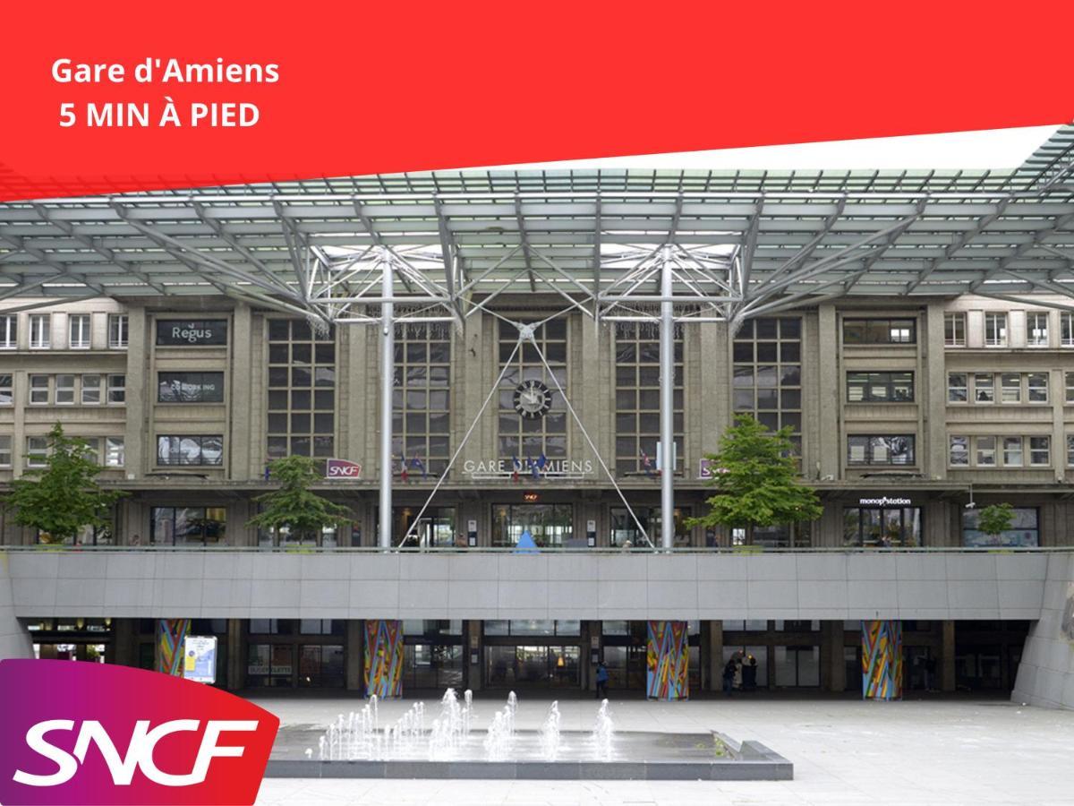 Superbe Appartement-Sauna-Cinema-Parking-Gare Amiens Exterior foto